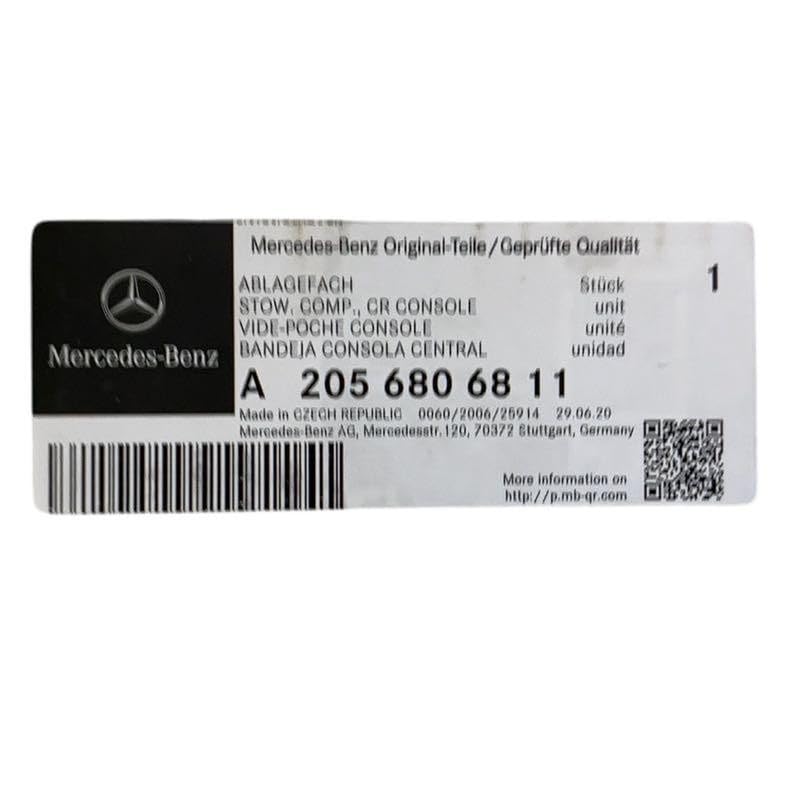 Boite à gants de rangement console centrale pour MERCEDES Classe C (W205)