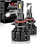 FZPJJNB Fit for GMC ACADIA (2013-2019) 9012/HIR2 LED Headlight Bulbs, 20000LM Super Bright High/Low Beam Plug and Play Quick Installation Halogen Replacements, 6500K Cool White Light, Pack of 2