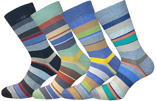 4 Pairs Men’s Warm Cotton Socks Short Style Made in Italy – Winter One Size Comfortable Durable Breathable