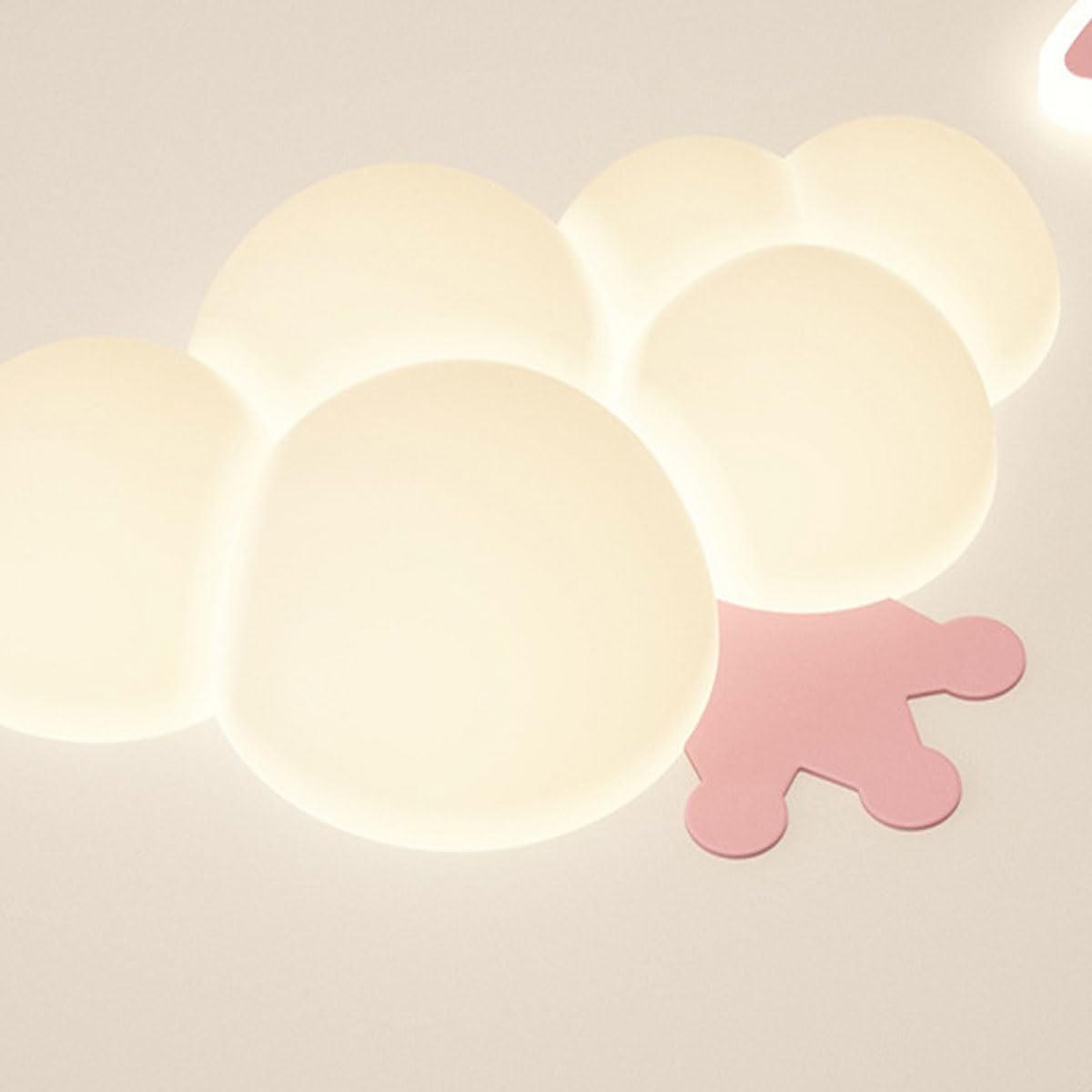 Cartoon Creative Wings Ceiling Lam Plastic Lampshade Flat Lighting Pink Cloud Ceiling Lights Suitable for Boys' Rooms and Girls' Rooms