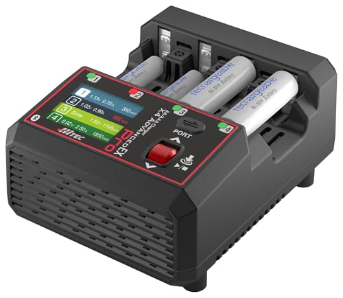 ハイテック AA/AAA Charger X4 アドバンスEX PRO 44360 充電器 単3 単4 単三 単四 電池 バッテリー 急速充電 放電器 リフレッシュ アナライズ 高性能 PD対応 簡単操作 レース用 日本正規品