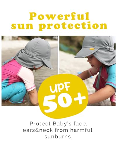 Image of FURTALK Baby Sun Hat Girls and Boys Summer Beach Swim Hat Essentials UPF 50+