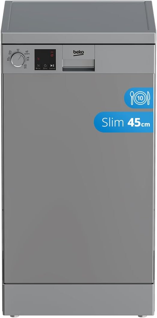 Beko DVS05024S, Lavastoviglie Slim, Argento, 44.8 x 60 x 85 cm