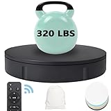 Prolee 360 Degree Rotating Turntable 12 Inch, 350lbs Capacity for Photography, Heavy Duty, Automatic Remote Control Display Platform with 5 Colour Surface Covers and Carry Bag