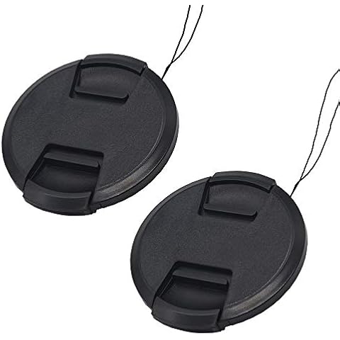 55mm Snap-On Lens Cap for Sony E f/3.5-5.6 18-135 OSS Lens for Sony Alpha a6600 a6400, Fire-Rock Lens Cover for Sony FE 28-70mm f/3.5-5.6 OSS Lens for Sony Alpha a7R Ⅲ Ⅳ-2Packs Cover