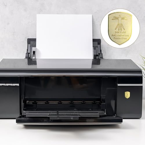 IDNVFY 10 Teile Goldener Mobiltelefonaufkleber, Strahlenschutzaufkleber, Antistatikschutz, Mobiltelefonzubehör, Geeignet Für Laptops Und Tablets.