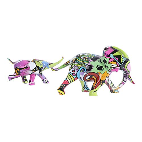 Artisanat de la résine éléphant de salon aux finitions artistiques