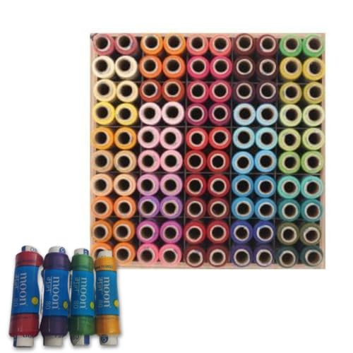 Design as You Dream Coats Brand Moon Sewing Thread,100 Thread per Box,Each Tube Contain 135 Meter,50 Colour in 1 Box (Each 2 Piece) (2001)