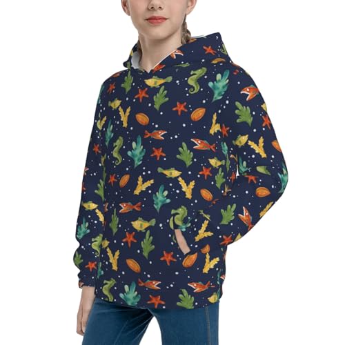 Shells and Seaweed Kid Hoodies Boys Sweatshirts Girls Pullover with Pocket2