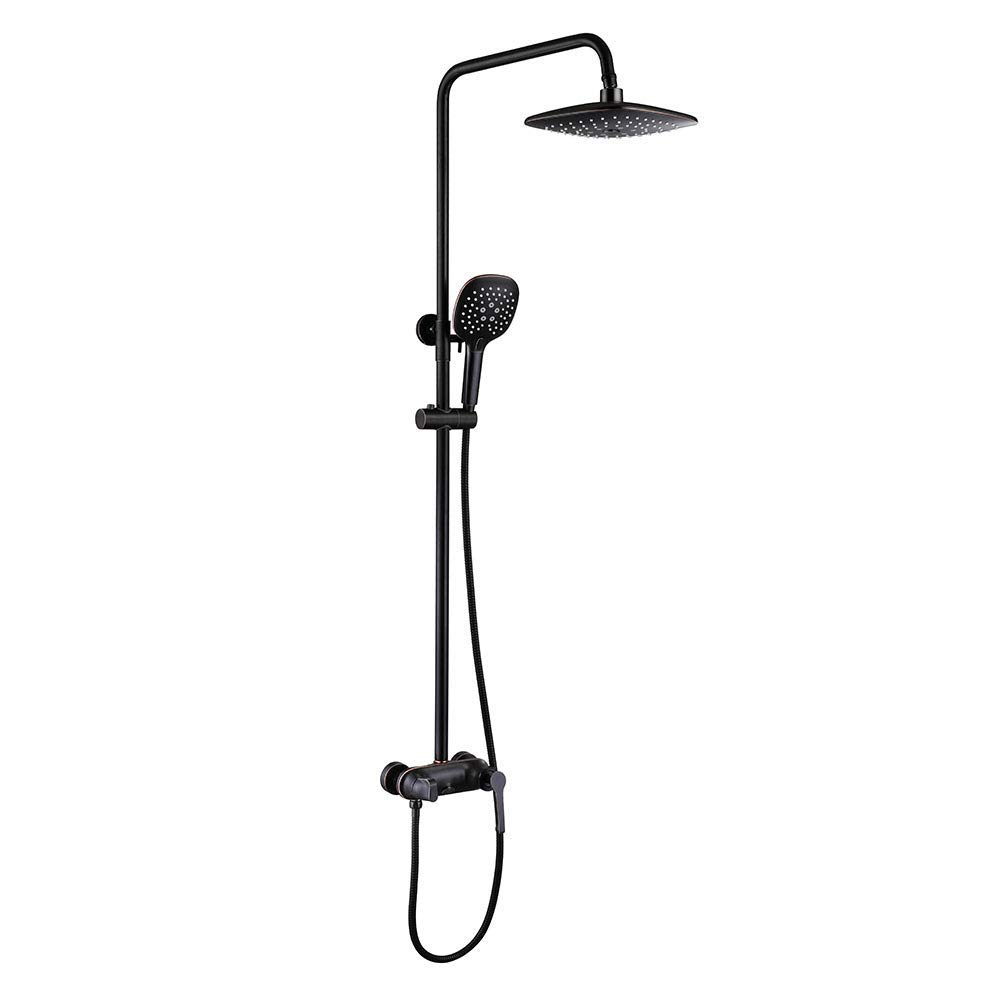 Robinet de bain cascade mural avec un ensemble de pommeau de douche
