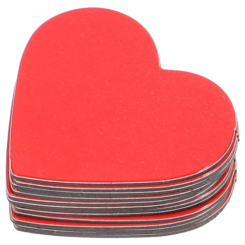 Imanes de corazón para refrigerador rojo y rosa, 40 piezas miniatura 1