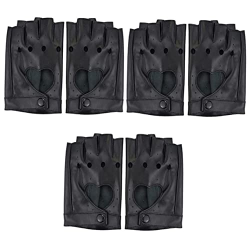 Guantes con forma de corazón de melocotón en encaje y medio dedo VALICLUD