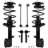 Detroit Axle - 1.8L Front 6pc Struts Kit for 14-19 Toyota Corolla, Struts & Coil Spring Sway Bars Outer Tie Rods 2014 2015 2016 2017 2018 2019 Replacement Suspension Ready Struts Shocks Assembly