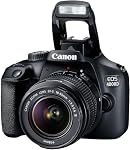 Canon EOS 4000D / Rebel T100 DSLR Camera with 18-55mm Lens, 64GB Memory Card, Case, Card Reader, Flex Tripod, Hand Strap, Cap Keeper, Memory Wallet, Cleaning Kit (Renewed)