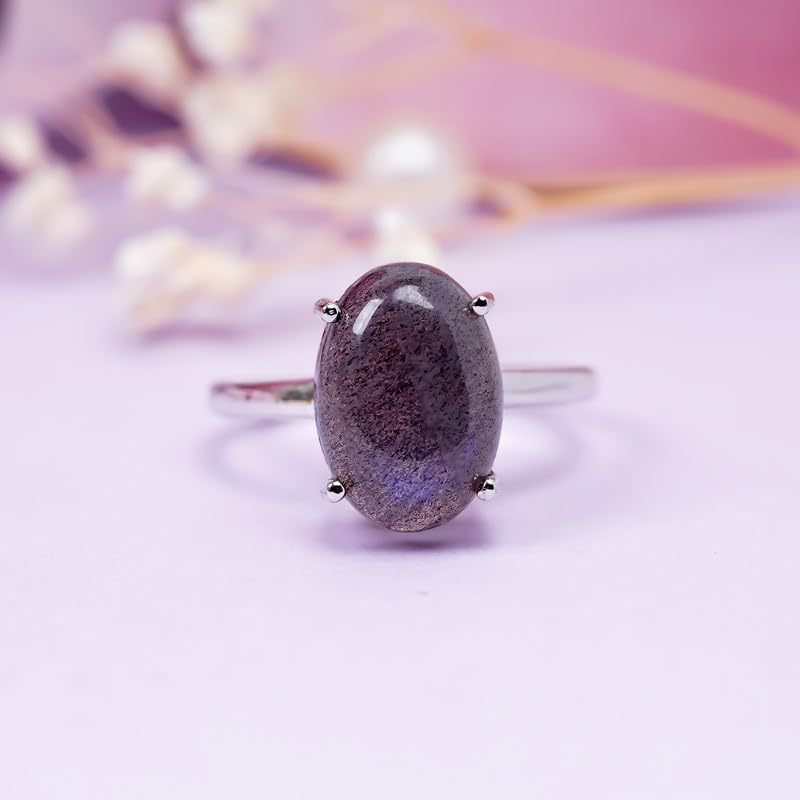 Bague mariage labradorite argent 925 | Le cadeau d'anniversaire idéal - 2