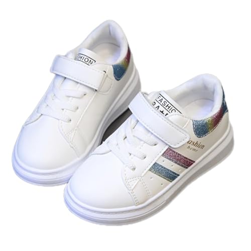 Yaohuixy Fashion Sneakers, White with Black Stripes, Lace-Up