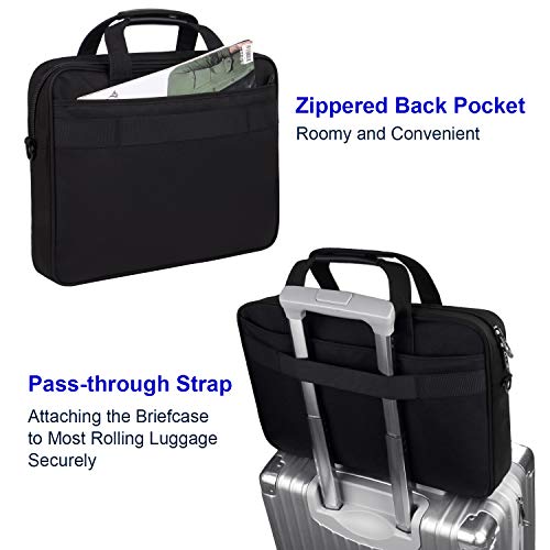 Taygeer 17 inch Laptop Bag, Professional Business Office Briefcase for Men Women, Premium Water Resistant Carry On Laptop Case Shoulder Messenger Bag Fits 15.6 17 Inch Notebook/Computer, Black