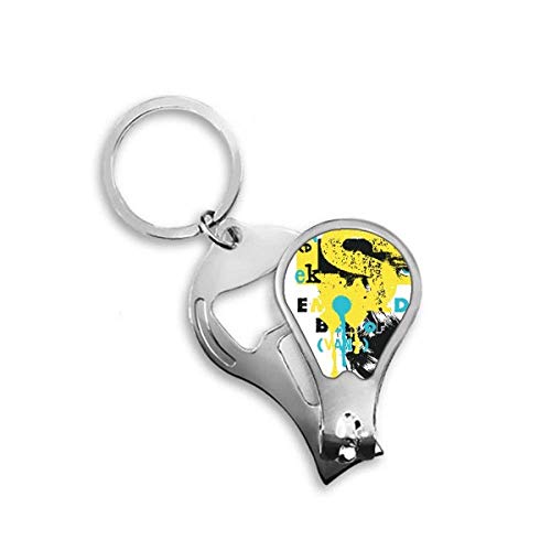 Coupe-ongles graffiti jaune noir femme pour votre pédicure à la maison