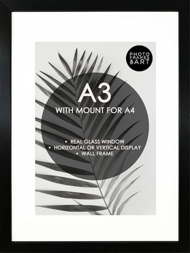 pf+a REAL GLASS Premium A3 For A4 Picture Photo Frame Portrait Landscape