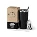 Arctic Tumblers Stainless Steel Camping & Travel Tumbler with Splash Proof Lid and Straw, Double Wall Vacuum Insulated, Premium Insulated Thermos - (Matte Black Powder Coat, 30 oz)