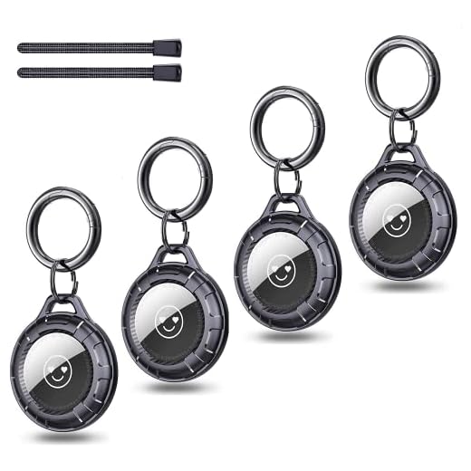 Ztotops 2 Pezzi Custodia AirTag per AirTag (2021), Custodia per PC con Texture Avanzata con Portachiavi Compatibile con Apple AirTag 2021, per Cani, Chiavi, Zaini, Nero.