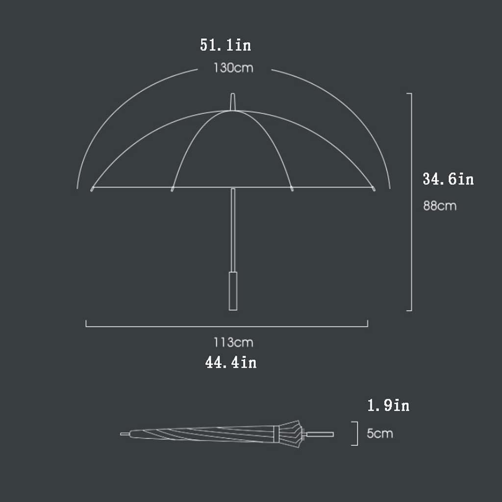 Car Umbrella Travel Umbrella Large Automatic Open Golf Umbrella Extra Large Oversize Vented Stick Umbrellas Umbrellas for Rain Windproo (Color : D)