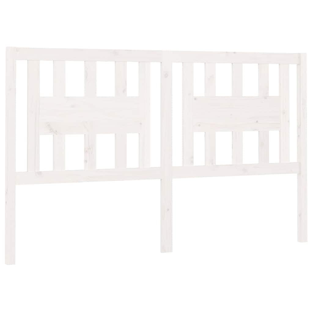 vidaXL Tête de lit Blanc 146x4x100 cm Bois Massif de pin
