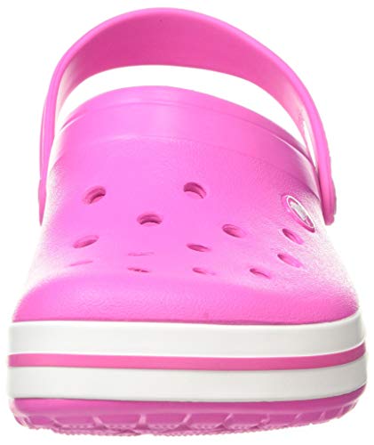 Image of Crocs Unisex Adult Crocband EPk /WHI Electric Pink /White Clog 4 Men / 5 UK Women (M5W7)