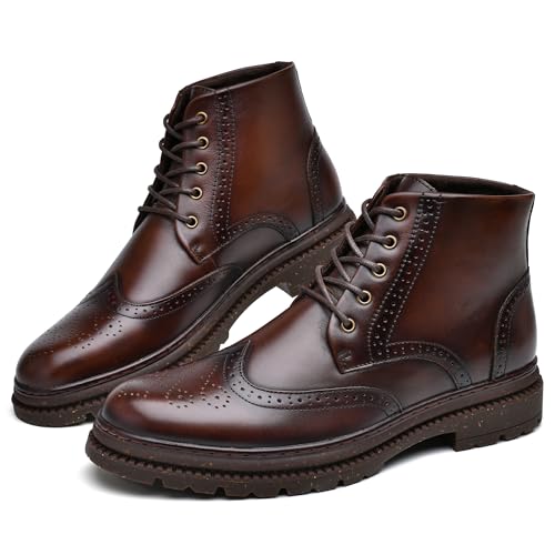 Arkbird Mens Oxford Dress Boots Fashion Casual Genuine Leather Brogue Chukka Ankle Boot for Men3