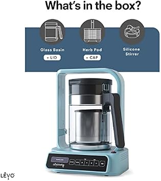 LEVO C Oil Infuser & Gummy Mixer Bundle Infused Gummy Making Kit with Candy Molds, Cherry Gummy Mix, Strawberry Lemonade Gummy Mix - Midnight Blue