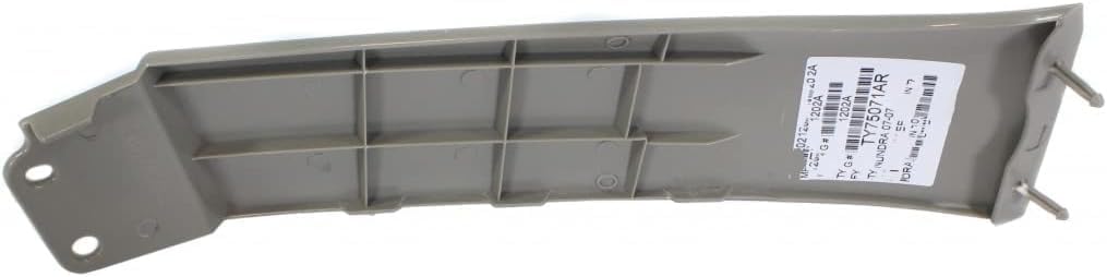 DAT AUTO PARTS Front Right Passenger Side Bumper Fender Extension Panel Fits 2008-2017 Toyota Sequoia SUV Without Washer Hole, Gray Primed Smooth Plastic, Replaces TO1243100, 539310C901