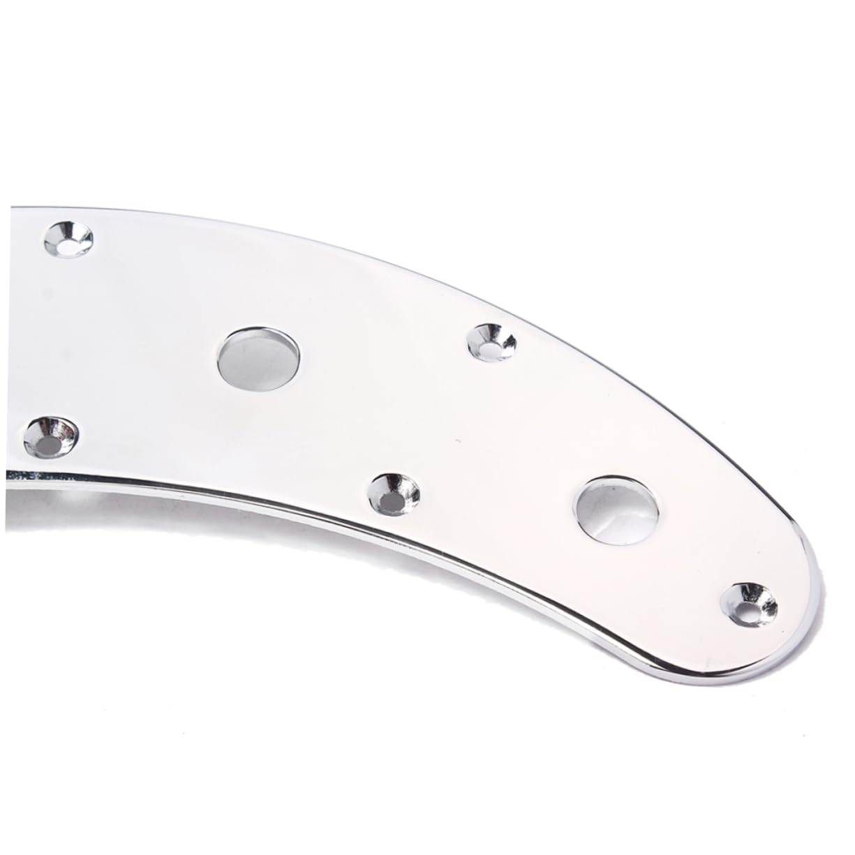 FUNOMOCYA Chrome Guitar Parts Arch Curved Metal Iron Plate Bass Control Plate for Guitar