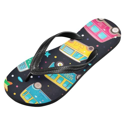 Cartoon Car Cute Men's & Women's Classical Beach Rubber Sandal Flip Flop Comfortable Slipper 214B3242