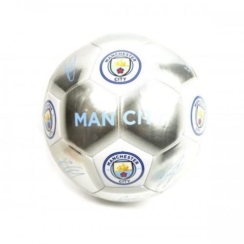 Image of Manchester City FC Man City Special Edition Signature Ball Size 5 MC08292 Ball, Adults Unisex, Multicoloured (Multicoloured)
