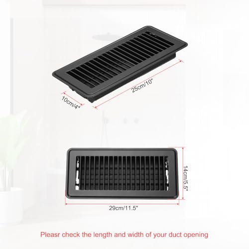 Grille de sol cassée ? Solution acier robuste PATIKIL 10x4 couvercle de ventilation réglable - 3