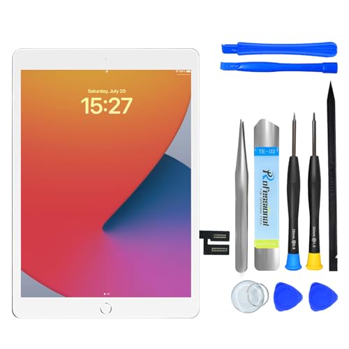 Écran Tactile pour iPad 10.2 Réparation Vitre Blanche pour Télétravail
