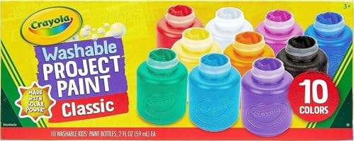 CRAYOLA Washable Kids Paint Set, 10 Ct, Children Arts & Crafts Supplies, Creative Gifts
