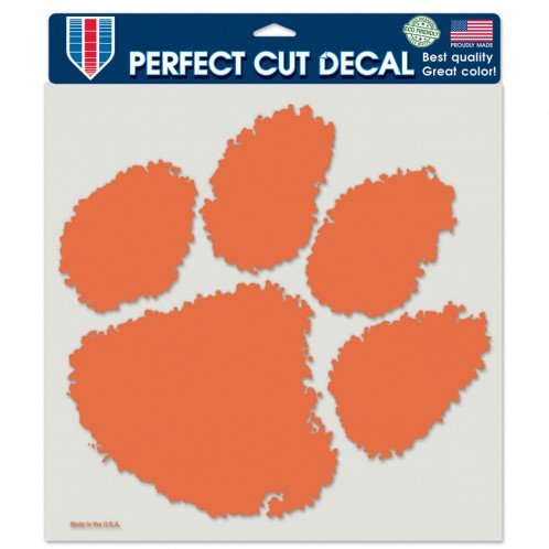 NCAA Clemson Tigers Die-Cut Color Decal, 8"x8", Team Color