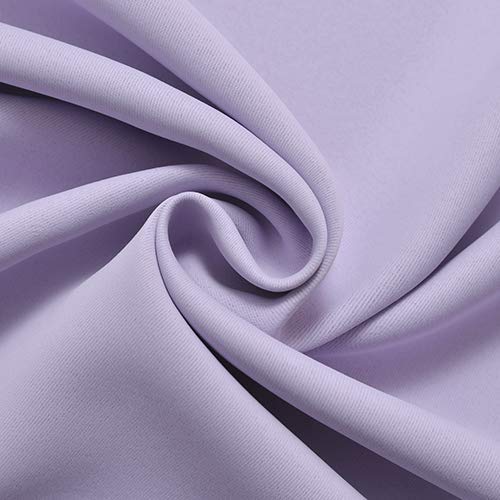 Image of COSVIYA Grommet Blackout Room Darkening Lilac Curtains 72 inch Length | Thick Polyester Light Blocking Insulated Thermal Window Curtain Drapes for Bedroom /Living Room,38x72 inches,2 Panels