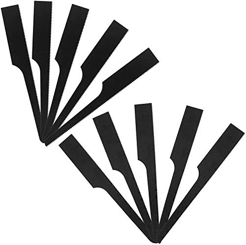 Lot de 10 lames de scie pneumatique bimétalliques en acier carbone compatibles avec les lames de scie Silverline 633549 pour bois, fibre de verre, plastique,...
