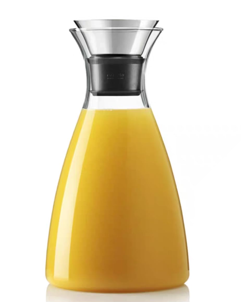 Beverage Pitcher with Lid, Doubles as a Decanter