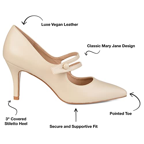 Journee Womens Sidney Pointed Toe Mid Heel Pumps2