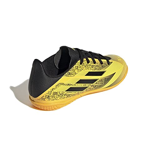 Chuteira Futsal Adidas X SpeedFlow Messi.4 Infantil Laranja e Preto
