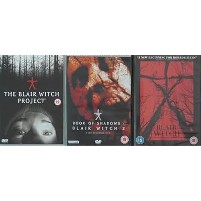 THE BLAIR WITCH PROJECT TRILOGY 1-3 COMPLETE COLLECTION / 1 - THE BLAIR WITCH PROJECT / 2 - BOOK OF SHADOWS BLAIR WITCH 2 / 3 - BLAIR WITCH = ULTIMATE 3x DVD UK SET