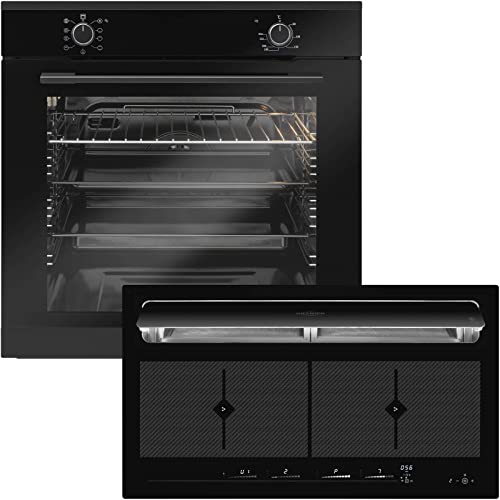 Oranier autarkes Backofen-Set Flächeninduktion Kochfeld KFL 2094 bc Umluft Dunstabzug & Einbaubackofen EBS 9922