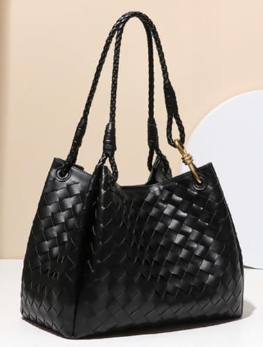 2 Bolsos Slouchy de Cuero PU Trenzado para Mujer miniatura 3