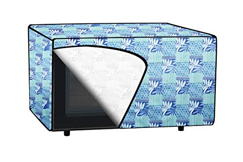 Image of The Furnishing Tree PVC Waterproof Microwave Oven Cover Compatible for Panasonic 20 L Solo NN-ST266BFDG Surface Pattern Blue
