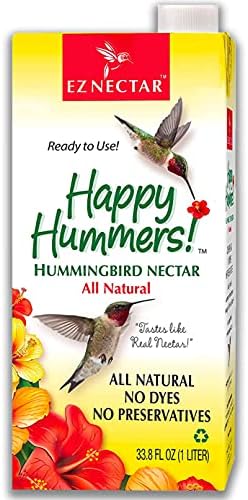EZNectar Happy Hummers! Clear Ready-To-Use Hummingbird Nectar, 33.8 oz