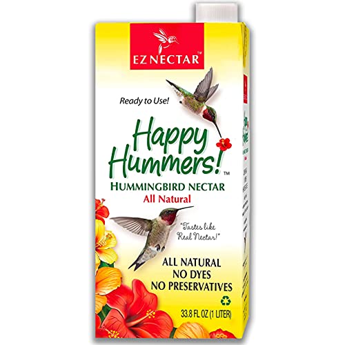 EZNectar Happy Hummers! Clear ReadyToUse Hummingbird Nectar, 33.8 oz Gourmetian