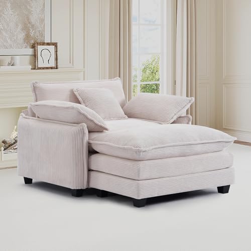 LUXSeatful Oversized Chair with Ottoman
